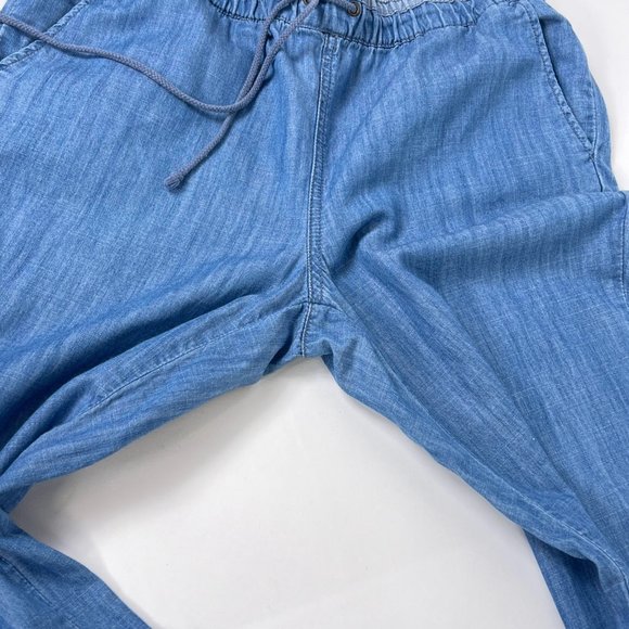 Life In Progress Blue Lyocell Blend Chambray Jogger Pants Pockets Womens Medium - Picture 7 of 7